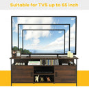 58" Wood TV Stand Entertainment Media Center Console with Storage Cabinet