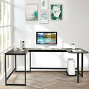 79" U-Shaped Computer Desk with CPU Stand for Home Office -Black