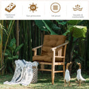 22" x 44" Tufted Outdoor Patio Chair Seating Pad-Brown