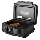 Space-Saving and Waterproof 30 Minute Fire Safe Box with Lock and Handle-Black
