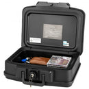 Space-Saving and Waterproof 30 Minute Fire Safe Box with Lock and Handle-Black