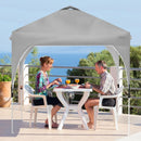 8' x 8' Outdoor Pop Up Tent Canopy Camping Sun Shelter with Roller Bag-Gray