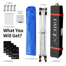 10' x 10' Outdoor Pop-up Camping Canopy Tent with Roller Bag-Blue