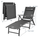 Adjustable Folding Recliner With 7 Backrest Positions-Golden