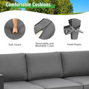 4-Piece Outdoor Furniture Set for Backyard and Poolside-Gray