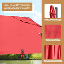 10x10 Feet Patio Offset Cantilever Umbrella with Aluminum 360° Rotation Tilt-Orange