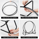 30-Inch Tubular Steel Log Hoop Firewood Storage Rack