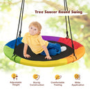 40" 770 lbs Flying Saucer Tree Swing Kids Gift with 2 Tree Hanging Straps-Multicolor