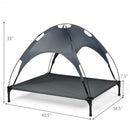 Portable Elevated Outdoor Pet Bed with Removable Canopy Shade-42"