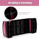 26" Height Adjustable Aerobic Exercise Step Deck with Risers and Non-Slip Surface-Black