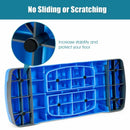 26" Height Adjustable Aerobic Exercise Step Deck with Risers and Non-Slip Surface-Blue