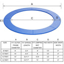 10FT Waterproof Safety Trampoline  Bounce Frame Spring Cover-Navy