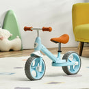 Kids Balance Training Bicycle with Adjustable Handlebar and Seat-Blue