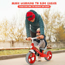 Kids Balance Training Bicycle with Adjustable Handlebar and Seat-Red