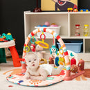 Baby Kick and Play Gym Mat Activity Center with Detachable Piano for Bedroom-Pink